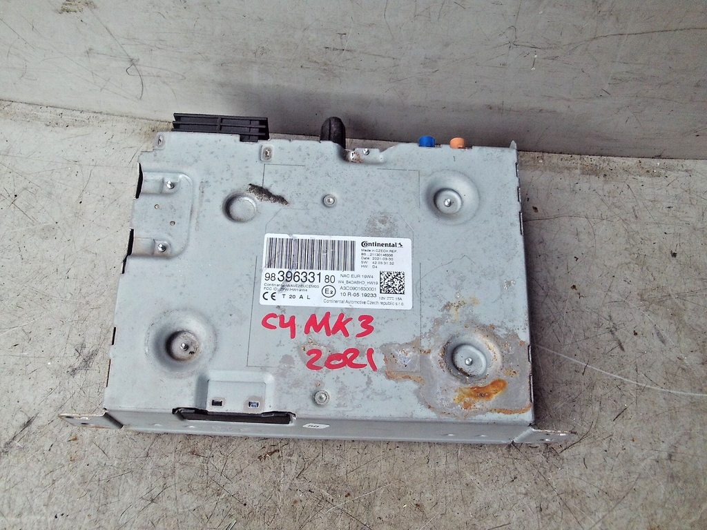2021 CITROEN C4 MK3 RADIO CD PLAYER MULTIMEDIA HEAD UNIT 9839633180