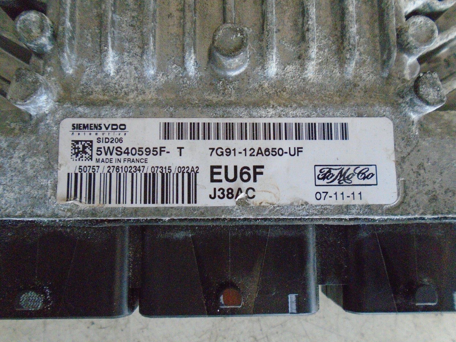 FORD MONDEO 2008 MK4 ENGINE CONTROL UNIT MODULE 7G9112A650UF