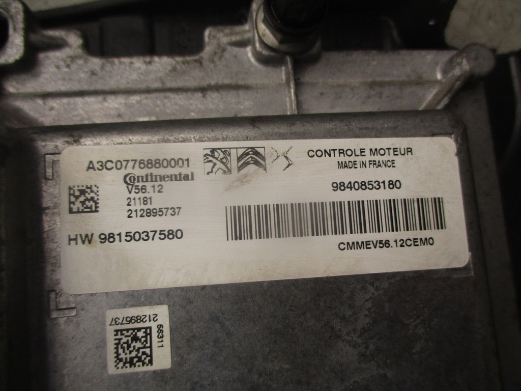 2021 CITROEN C3 MK3 1.2 PETROL ENGINE CONTROL UNIT ECU 9840853180