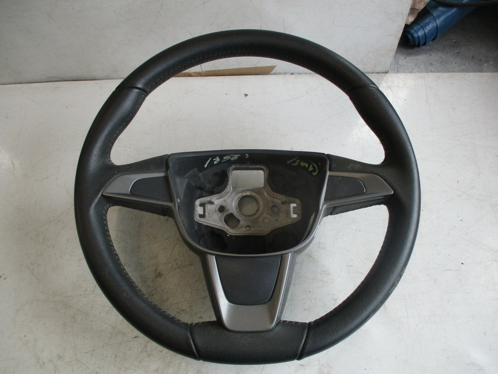 SEAT IBIZA 6J MK5 2013 3 SPOKE STEERING WHEEL PLASTIC SILVER TRIM 6J0419091AFCWP
