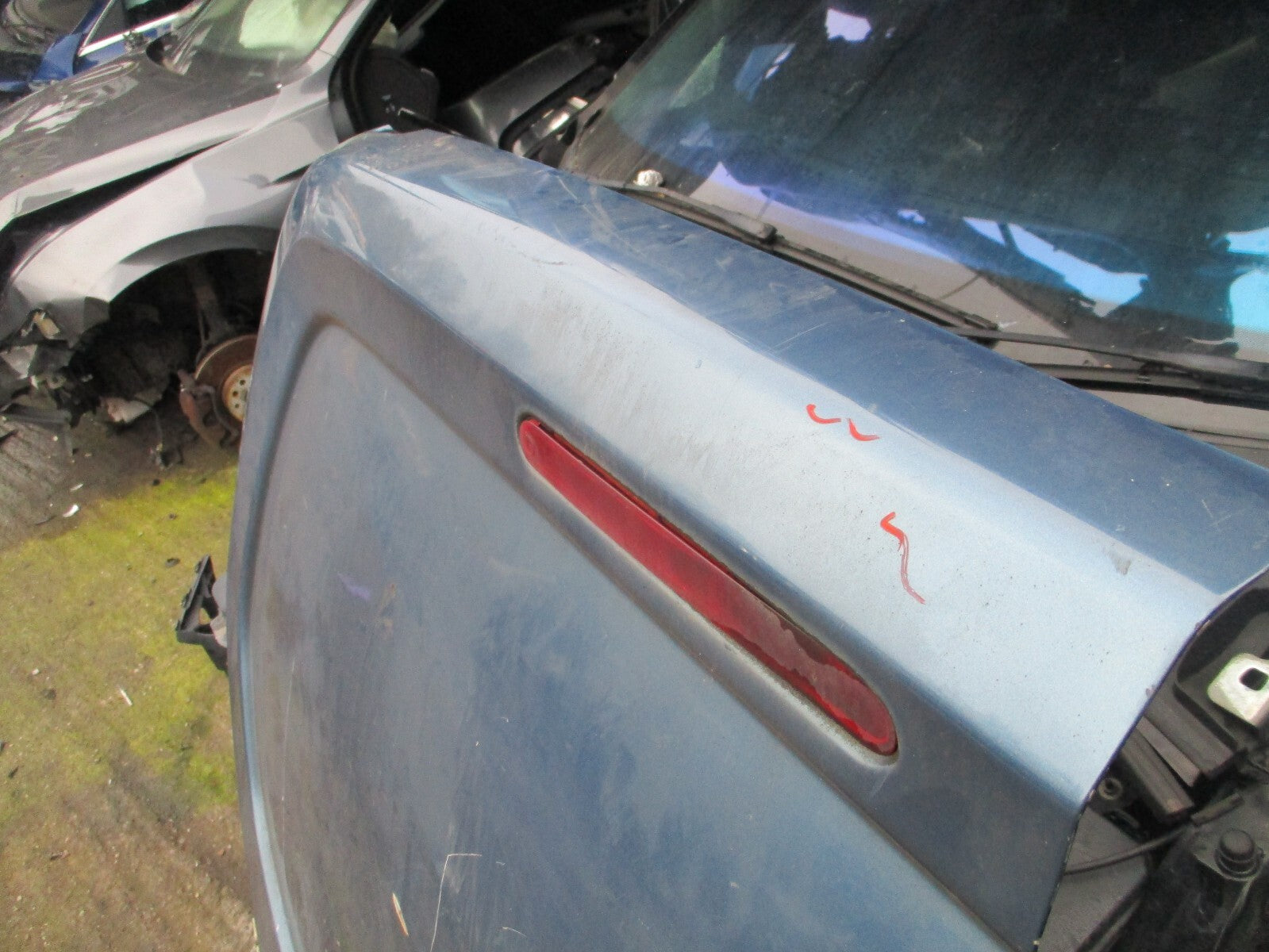 2009 PEUGEOT PARTNER MK2 NSR PASSENGER SIDE REAR COMPLETE DOOR BLUE