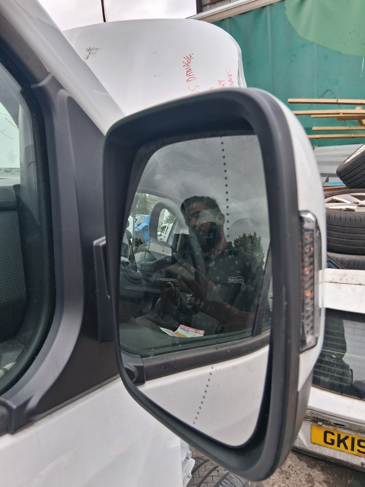 2024 RENAULT TRAFIC X82 FACELIFT OS DRIVER SIDE MANUALFOLD LED WING MIRROR WHITE