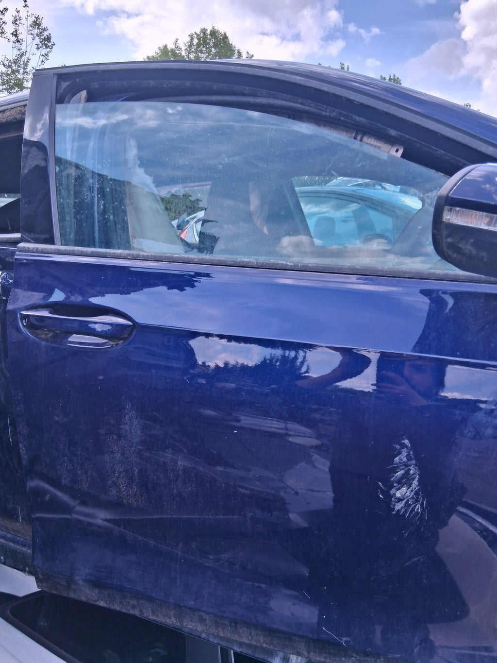 2022 VW VOLKSWAGEN GOLF MK8 OSF DRIVER SIDE FRONT RIGHT BARE DOOR BLUE