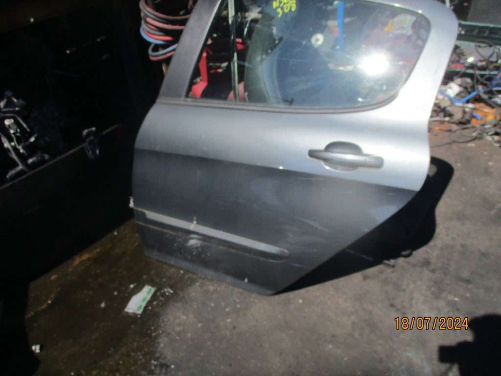 2009 PEUGEOT 308 MK1 NSR PASSENGER SIDE REAR DOOR COMPLETE SHARK GREY KTP