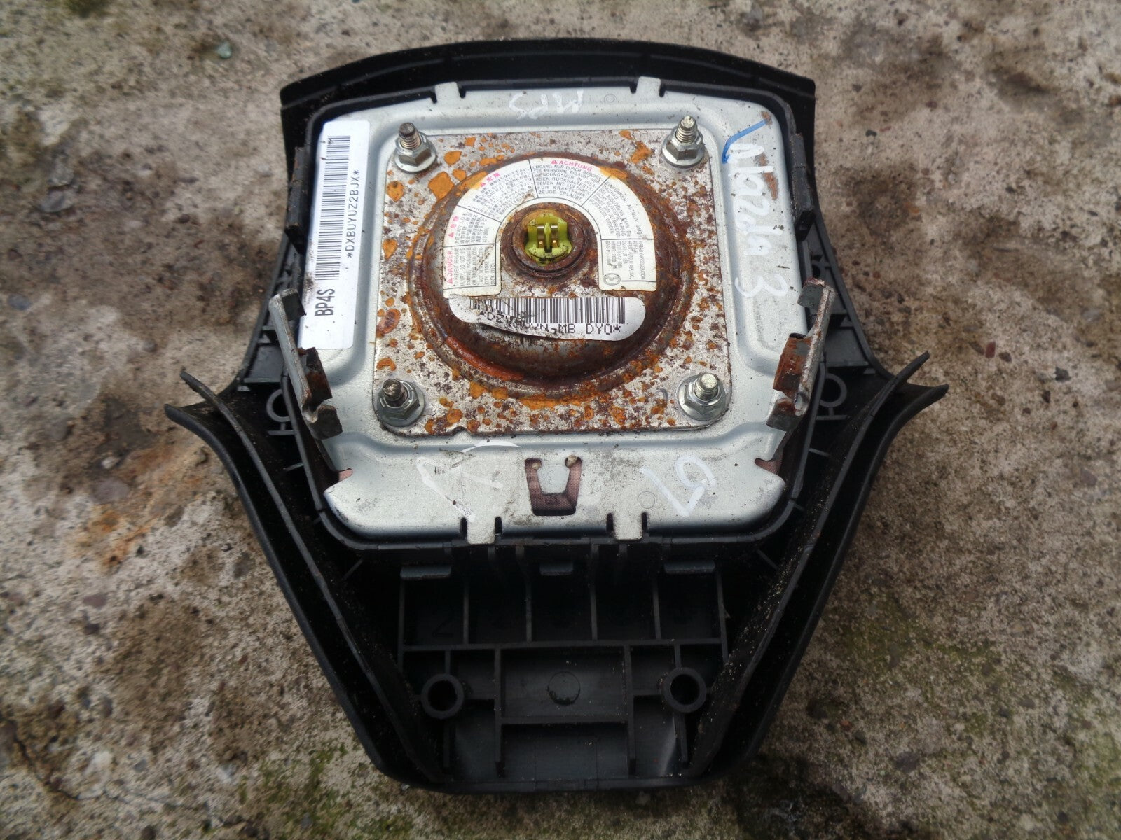 MAZDA 3 2007 5 DOOR RIGHT FRONT DRIVER STEERING WHEEL AIRBAG