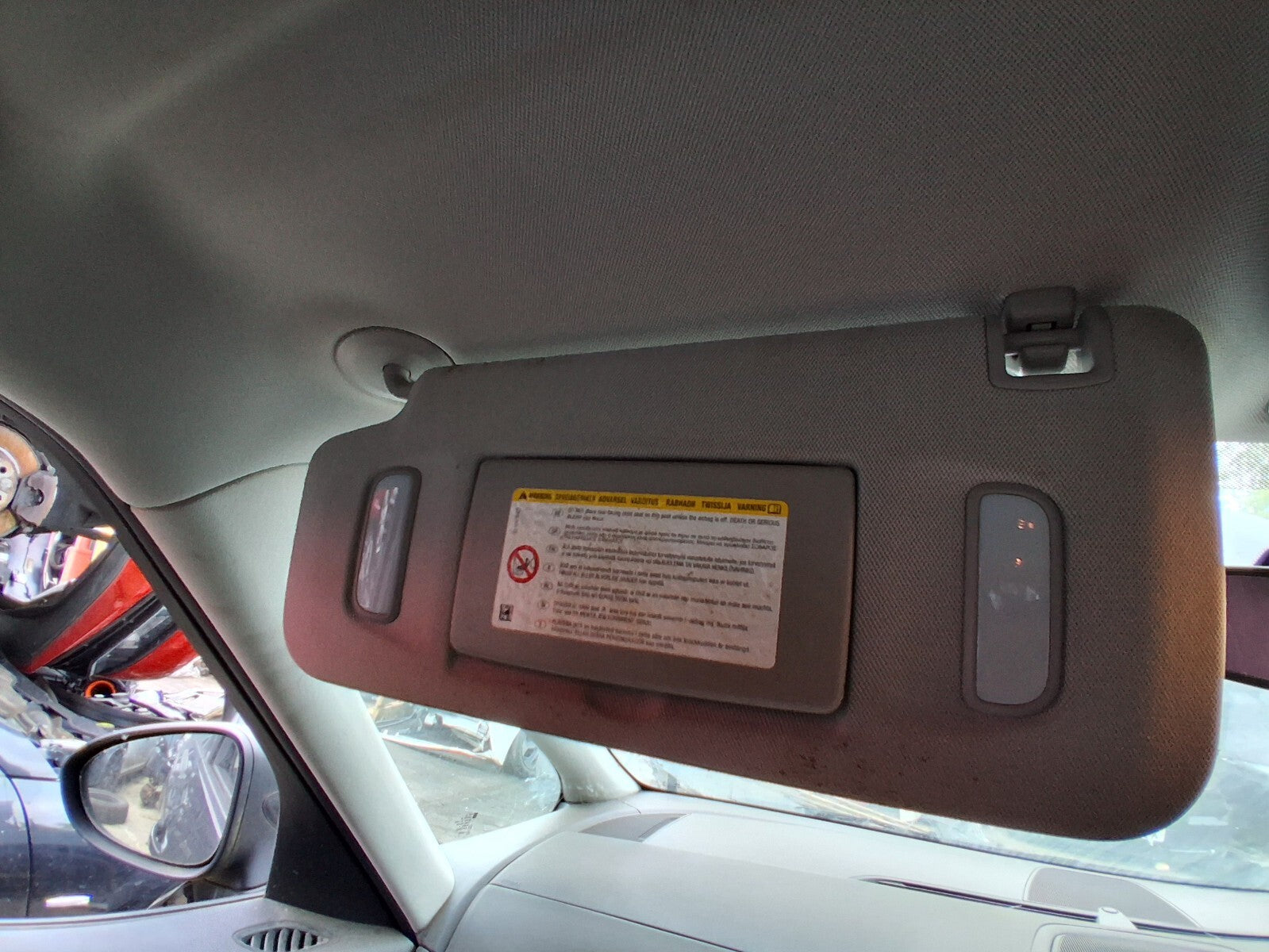 2014 VAUXHALL ZAFIRA TOURER C MK3 NSF PASSENGER SIDE FRONT LEFT SUN VISOR