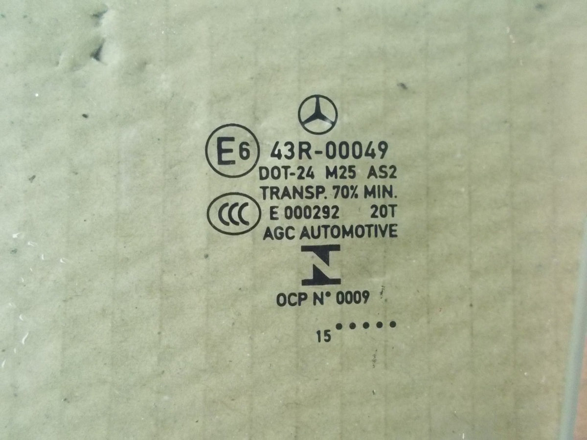 MERCEDES E CLASS W212 2016 BLUETEC NSR PASSENGER SIDE REAR WINDOW GLASS