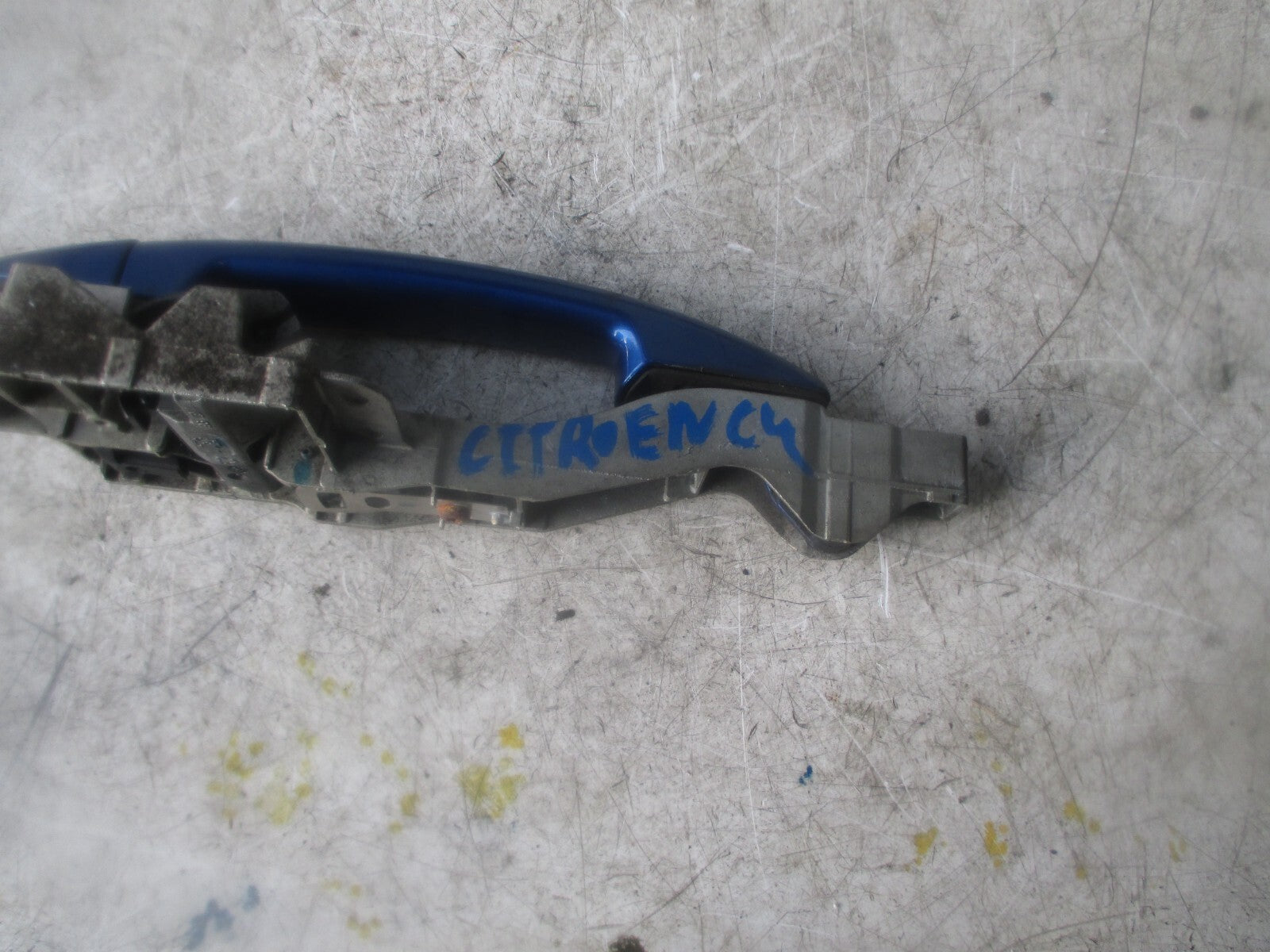 2009 CITROEN C4 NSR REAR PASSENGER SIDE EXTERIOR DOOR HANDLE BLUE
