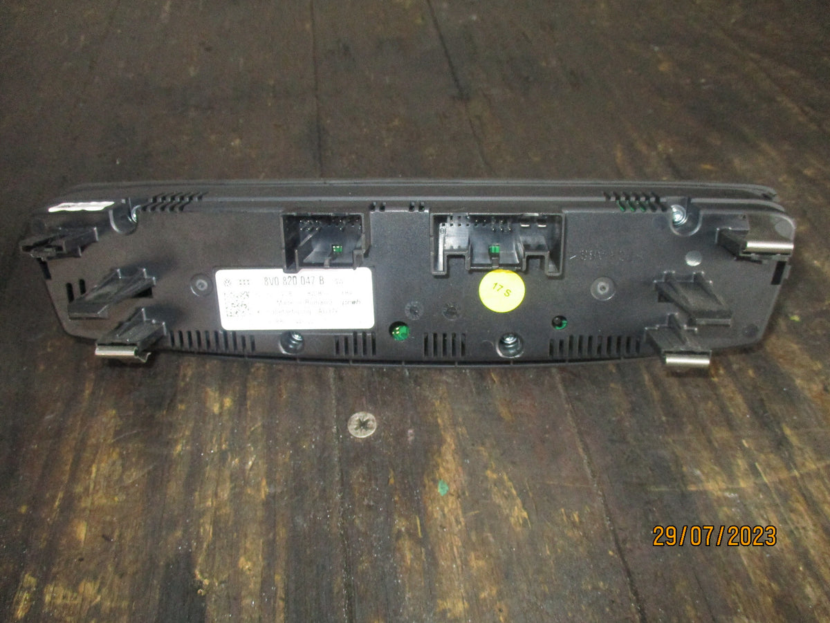 AUDI A3 2013 HEATER CONTROL PANEL SWITCH 8V0820047B