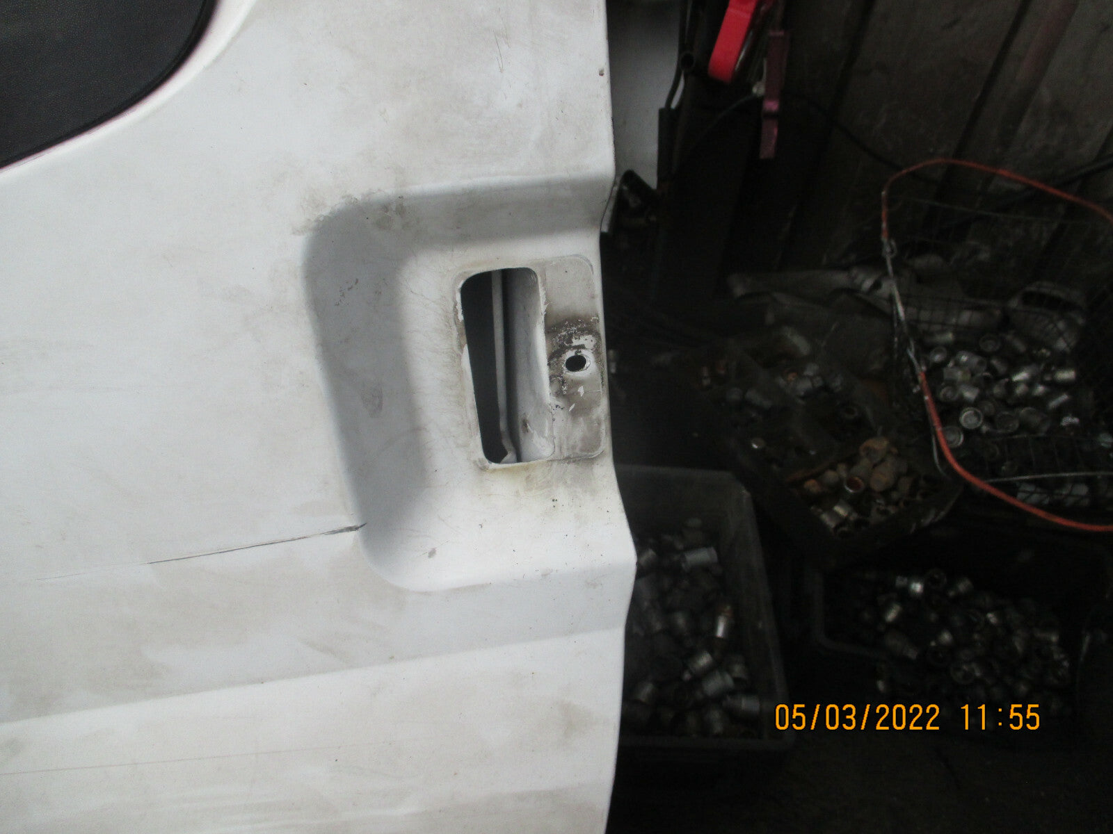 FORD TRANSIT 2009 MK7 NSF FRONT PASSENGER SIDE COMPLETE DOOR WHITE