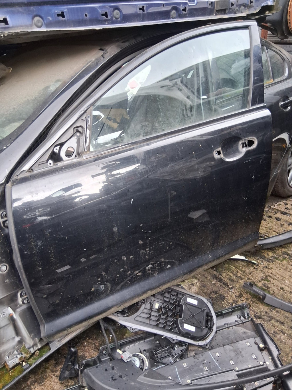 2015 JAGUAR XF X250 FACELIFT NSF PASSENGER SIDE FRONT LEFT DOOR SHELL BLACK