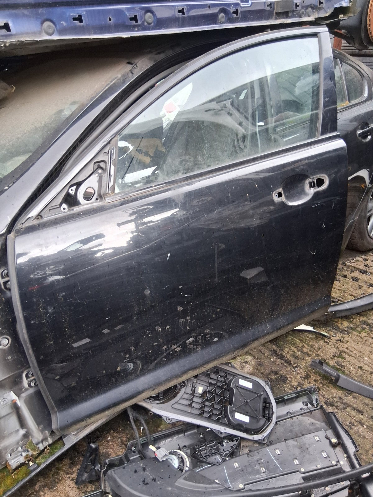 2015 JAGUAR XF X250 FACELIFT NSF PASSENGER SIDE FRONT LEFT DOOR SHELL BLACK