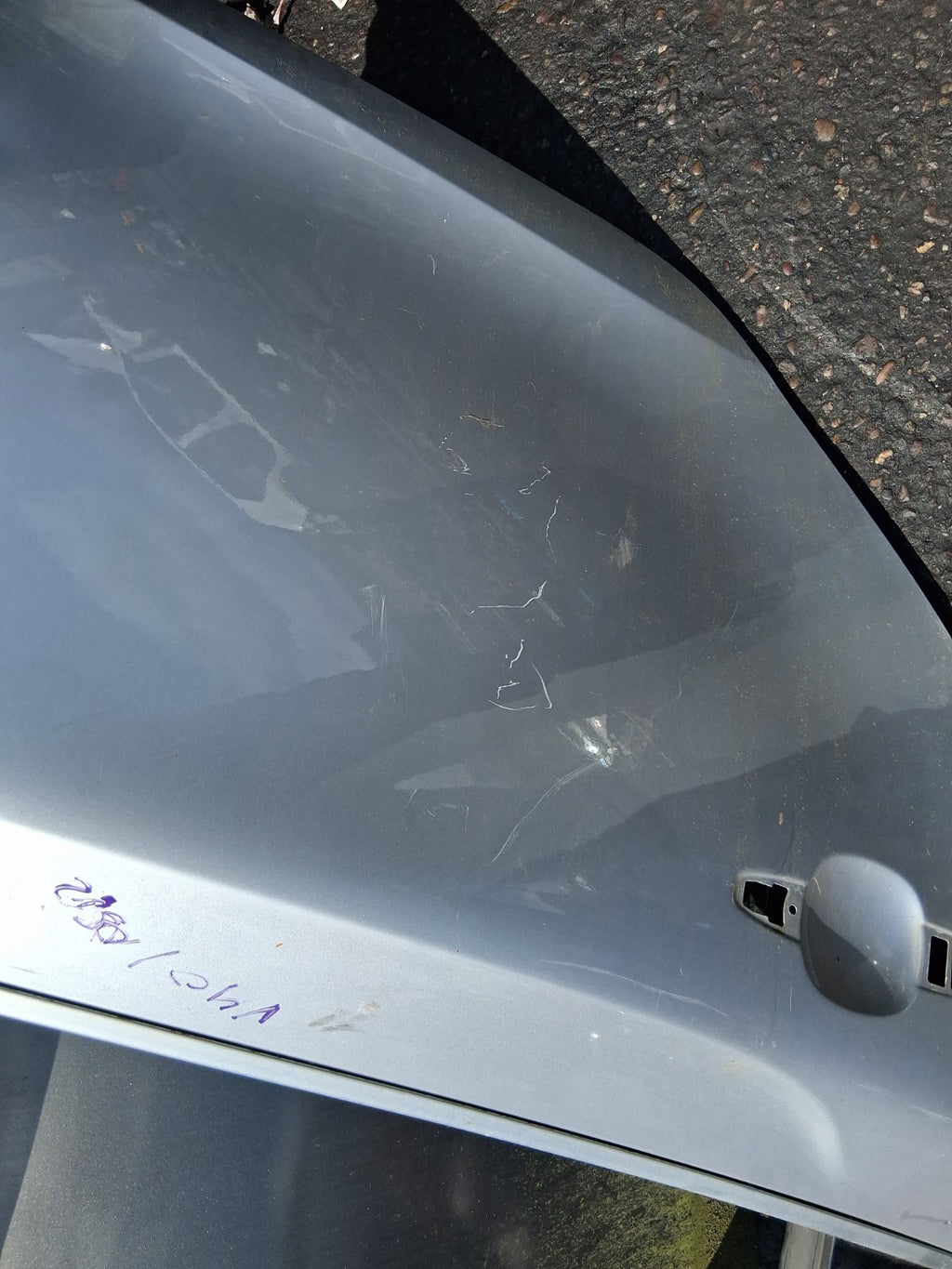 2016 VOLVO V40 D3 OSR DRIVER SIDE REAR RIGHT BARE DOOR SILVER