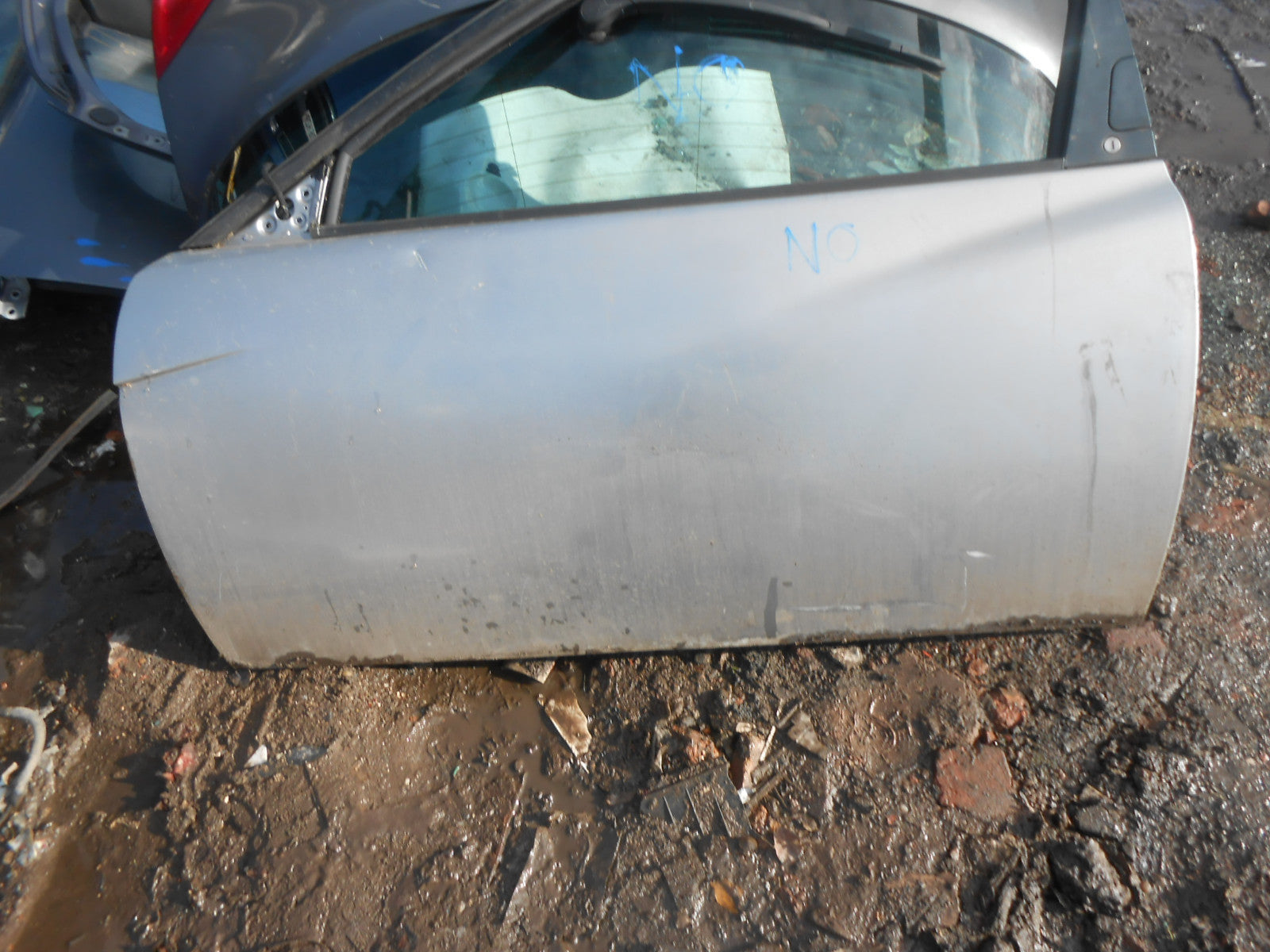 FIAT COUPE 175 2000 NS PASSENGER SIDE BARE DOOR SHELL 671 GRIGIO MOON METALLIC