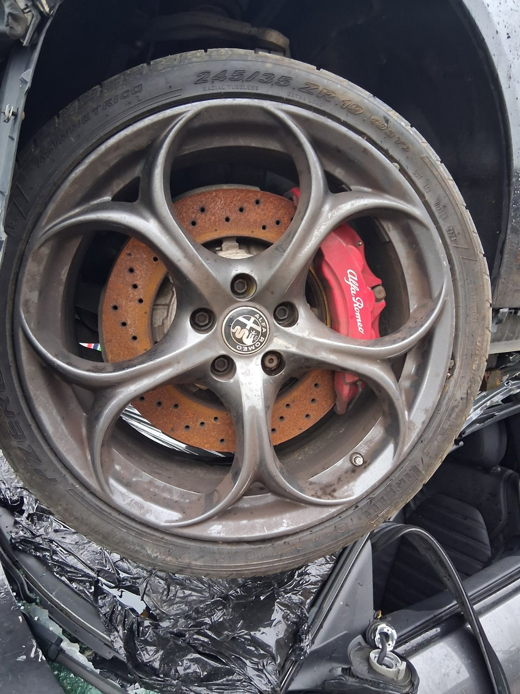 2018 ALFA ROMEO GIULIA 952 QUADRIFOGLIO NSF PASSENGER SIDE FRONT BRAKE CALIPER