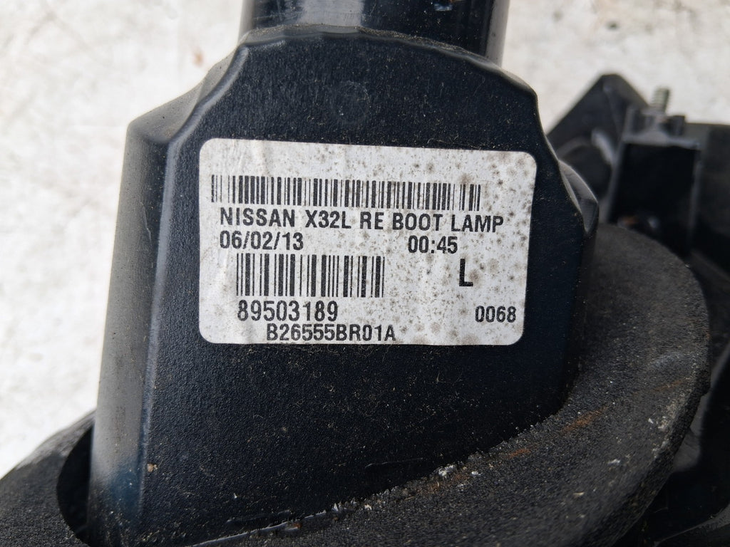 2013 NISSAN QASHQAI J10 NSR PASSENGER SIDE REAR LEFT INNER TAIL LIGHT 89503189