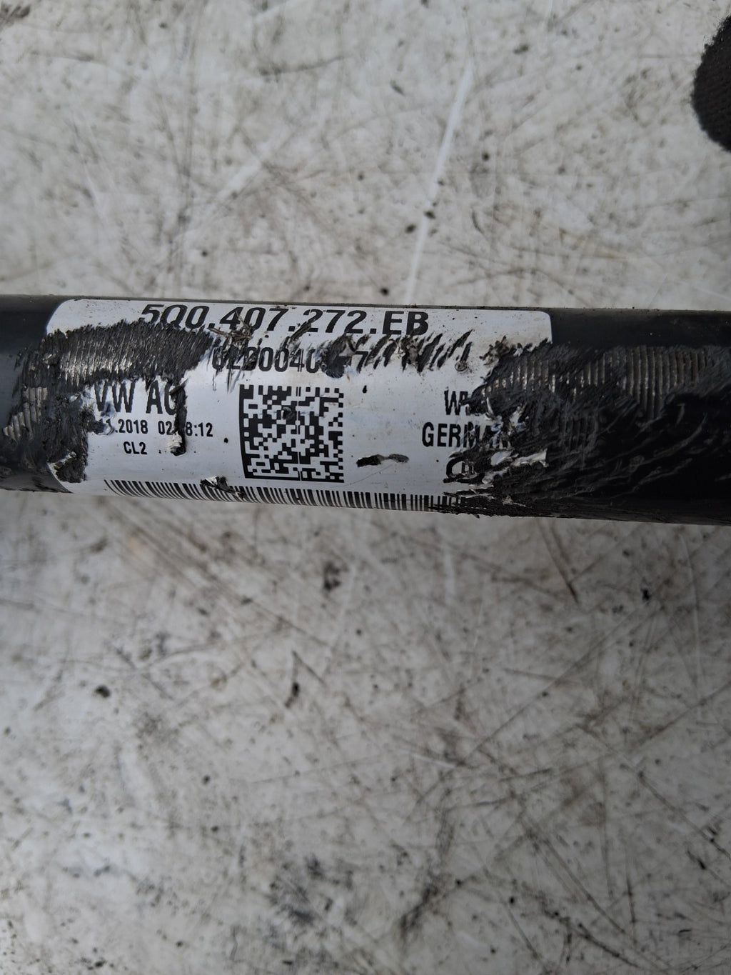 2016 VOLKSWAGEN GOLF MK7 OSF OFF RIGHT DRIVER SIDE FRONT DRIVESHAFT 1H0407283F