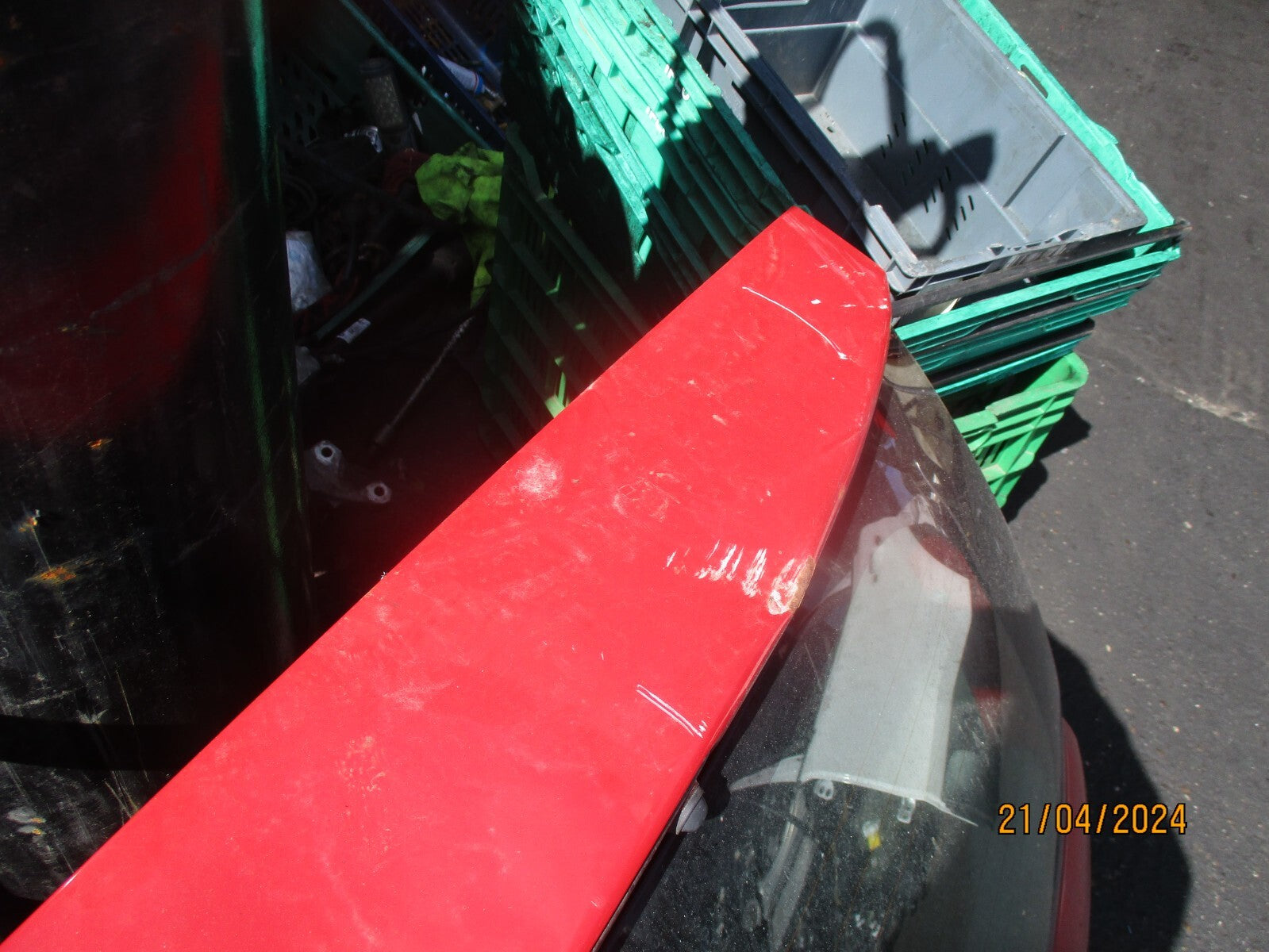 2013 SUZUKI SX4 REAR TAILGATE BOOTLID RED DAMAGED RIGHT SIDE CORNER