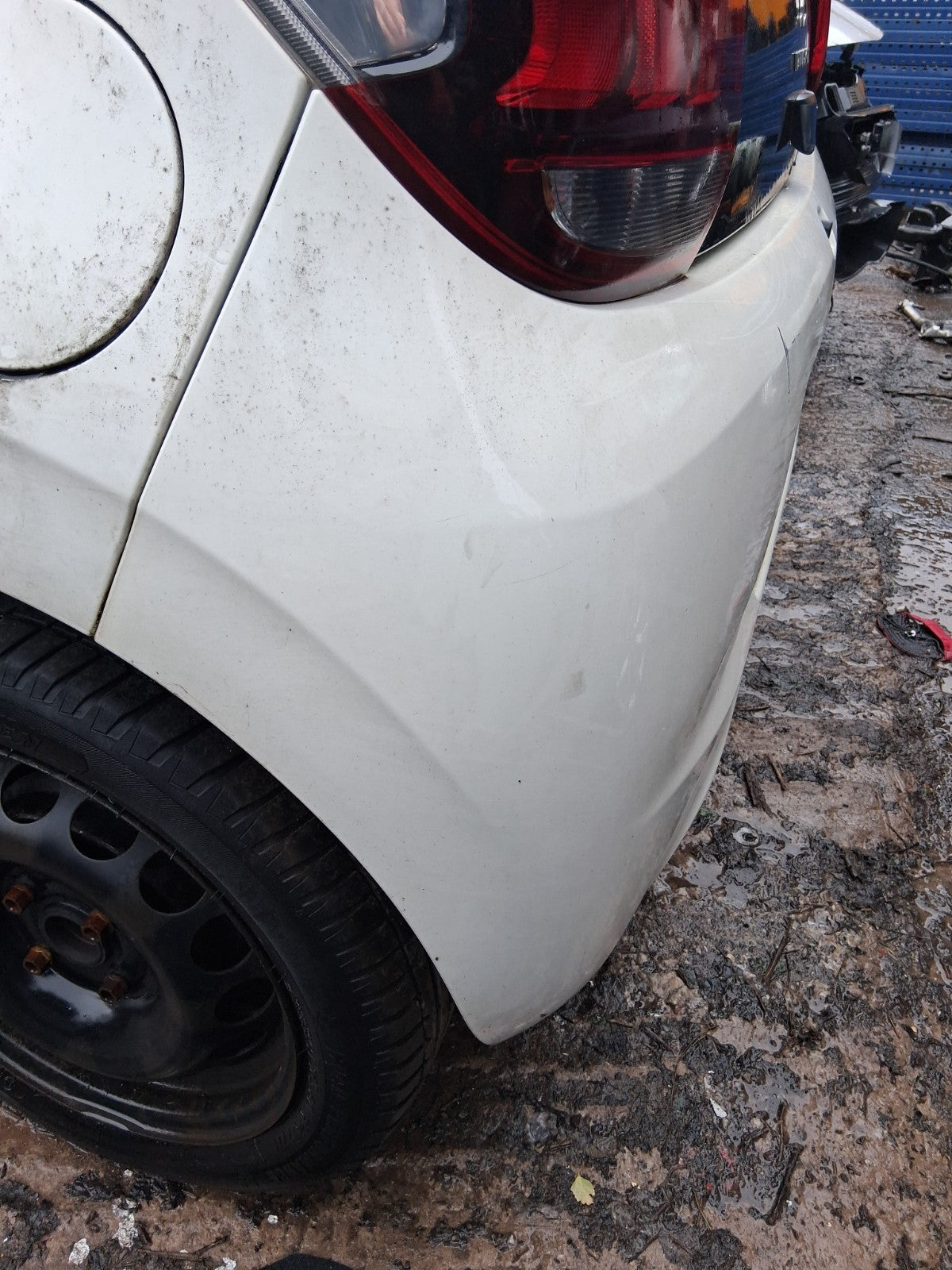 2019 PEUGEOT 108 3 DOOR MK2 COMPLETE REAR BUMPER SOLID WHITE KWD