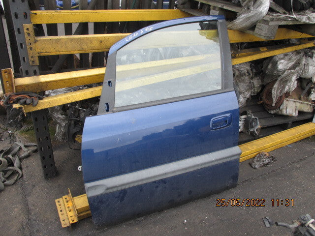 VAUXHALL ZAFIRA A 2004 NSF PASSENGER SIDE FRONT COMPLETE DOOR BLUE