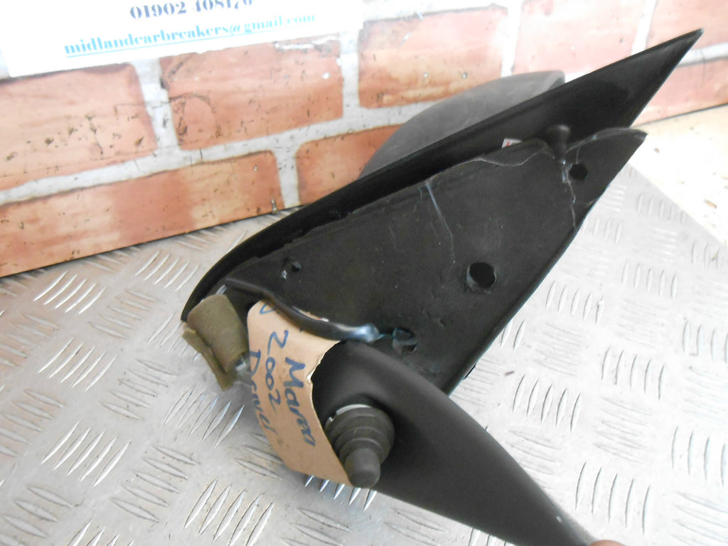 FIAT MAREA BRAVA 2002 OS DRIVER SIDE MANUAL DOOR WING MIRROR BLACK PLASTIC
