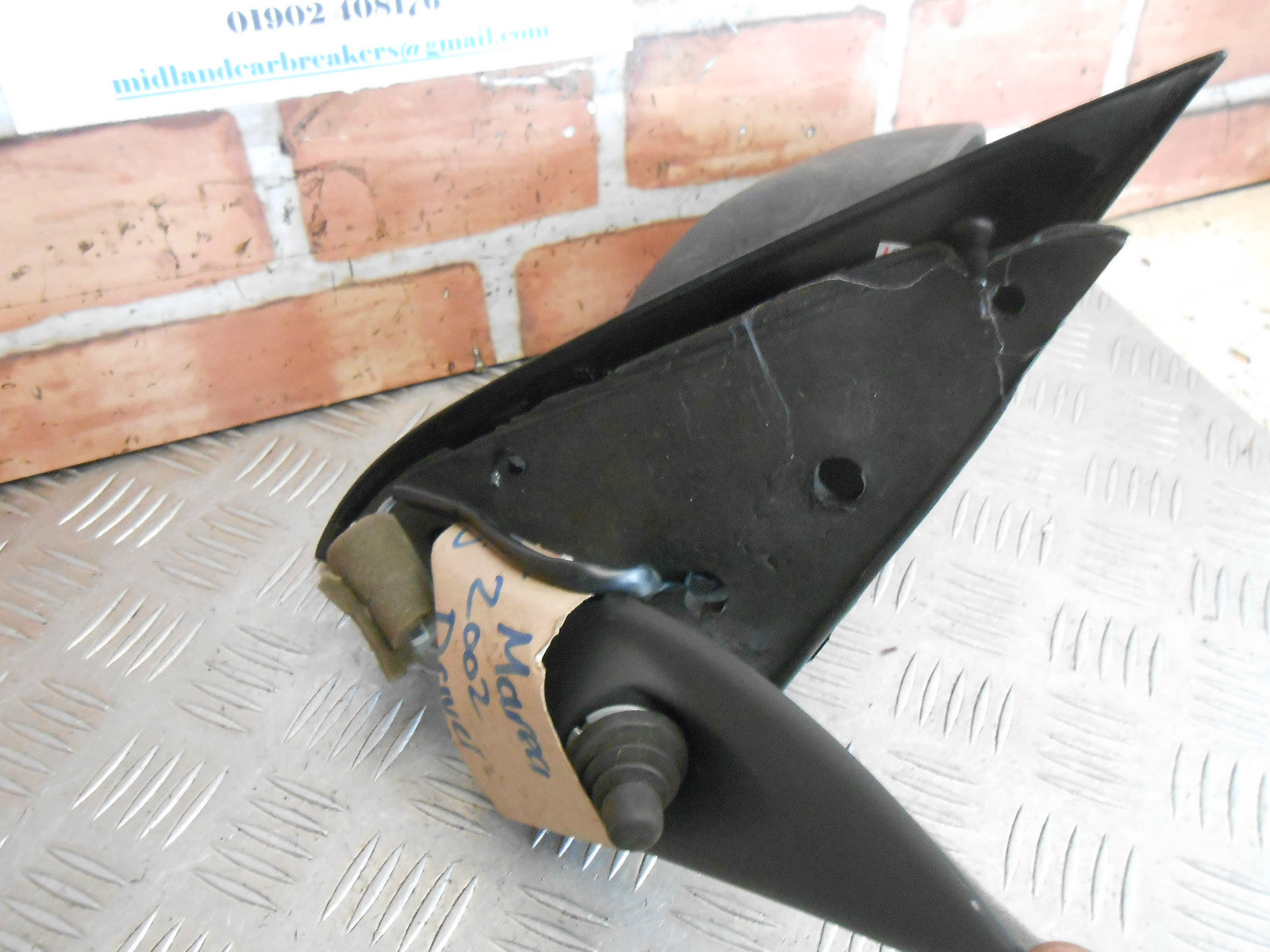 FIAT MAREA BRAVA 2002 OS DRIVER SIDE MANUAL DOOR WING MIRROR BLACK PLASTIC