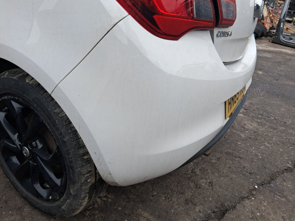 2019 VAUXHALL CORSA E 3 DOOR REAR COMPLETE BUMPER OLYMPIC WHITE Z40R