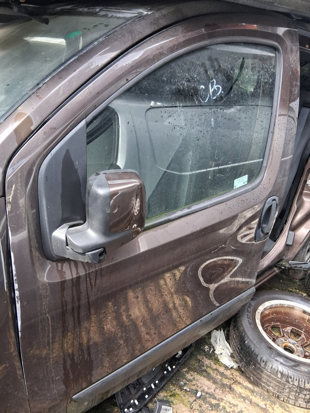 2019 FIAT FIORINO QUBO NSF COMPLETE FRONT DOOR MAGNETICO BRONZE METALLIC 444
