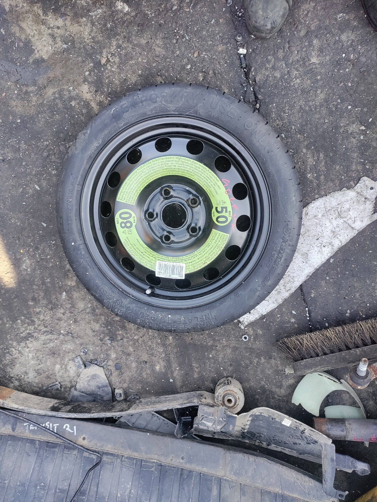 2015 VOLKSWAGEN GOLF MK7 SPACESAVER WHEEL WITH TYRE T125/70R16