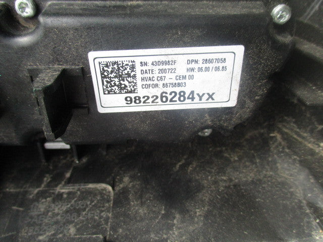 2019 VAUXHALL CROSSLAND X AC AIR CON HEATER CONTROL PANEL 98226284YX