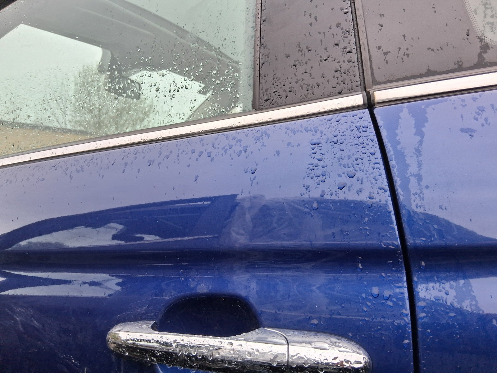 2010 FIAT 500 LOUNGE MK1 NS PASSENGER SIDE LEFT BARE DOOR BLU MAGNETICO 599/A