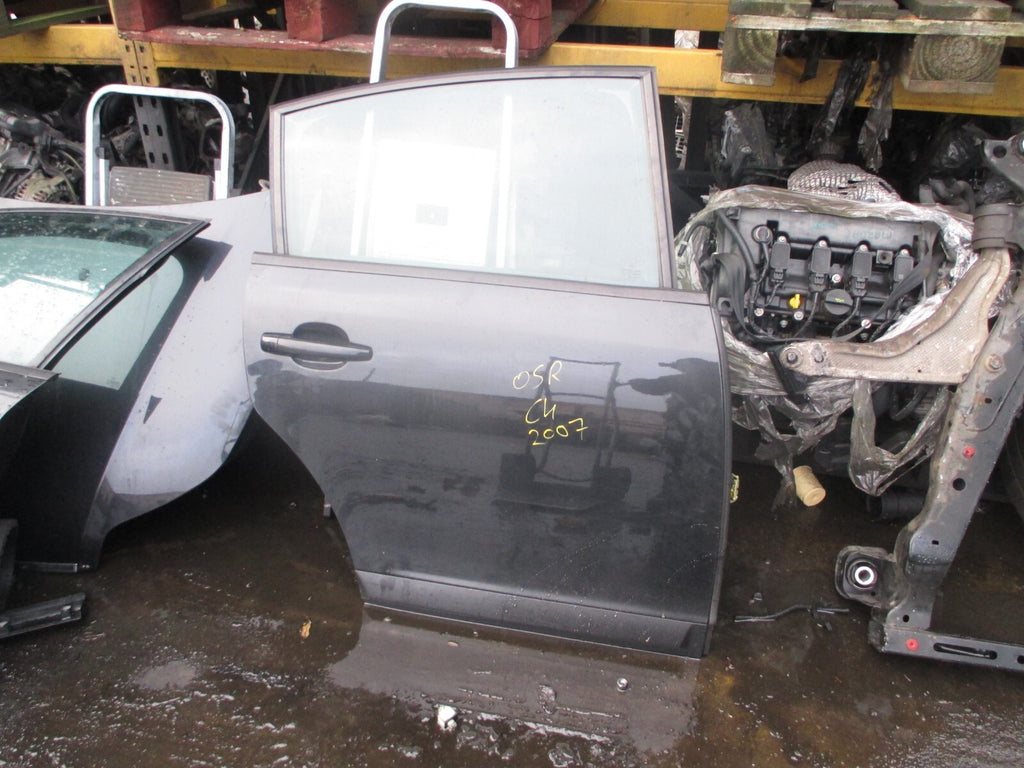 CITROEN C4 MK1 2007 OSR DRIVER SIDE REAR BARE DOOR BLACK