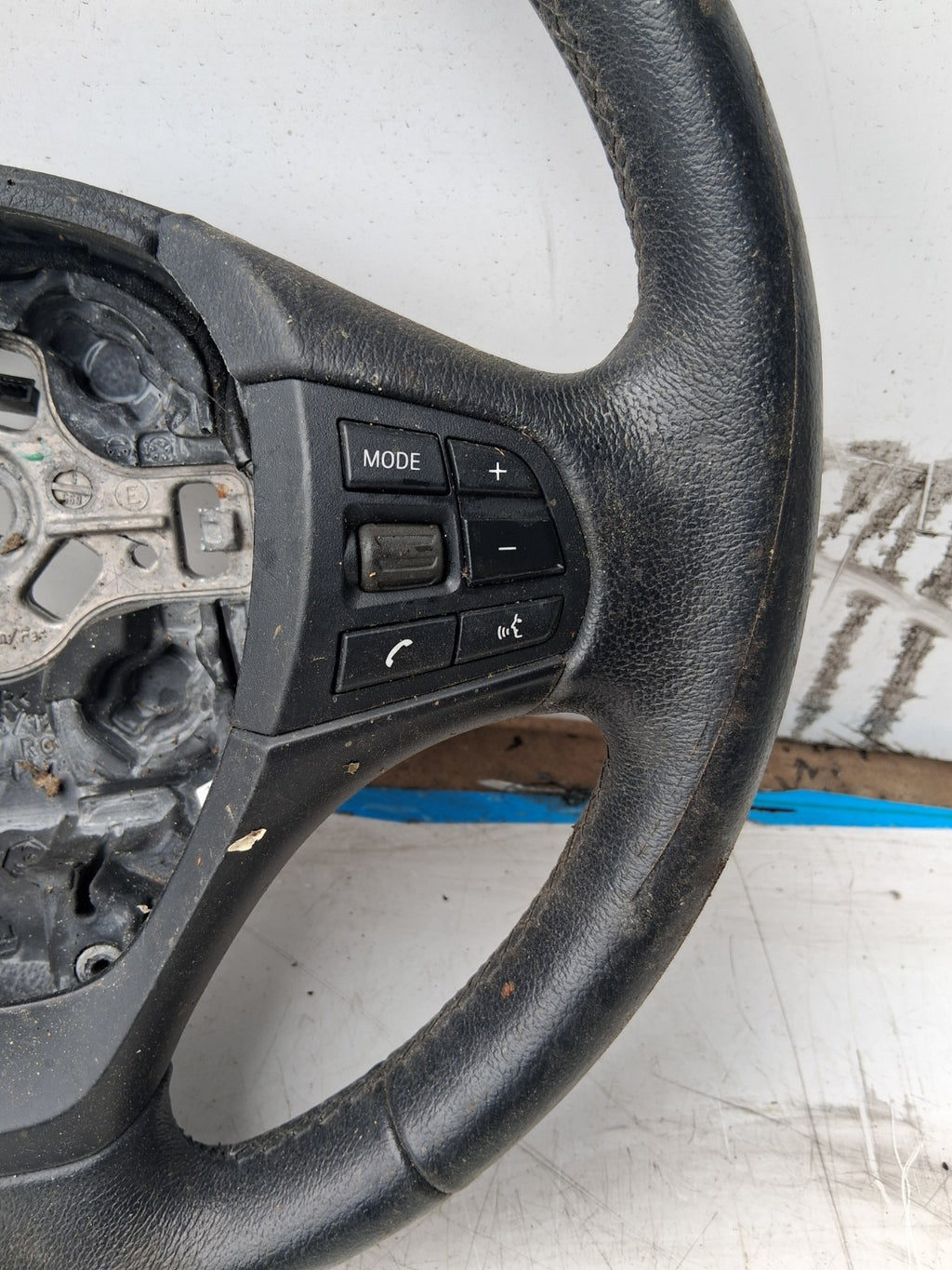 2014 BMW 3 SERIES F30 3 SPOKE MULTIFUNCTION LEATHER STEERING WHEEL