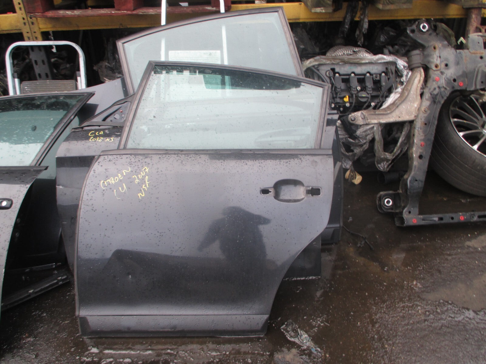 CITROEN C4 MK1 2007 NSR PASSENGER SIDE REAR BARE DOOR BLACK