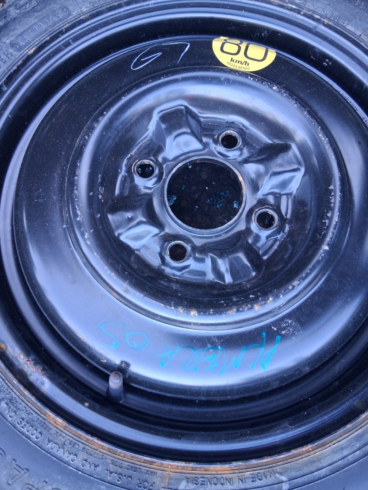 2005 NISSAN ALMERA MK2 15 INCH SPACE SAVER SPARE WHEEL WITH TYRE 135/80D15