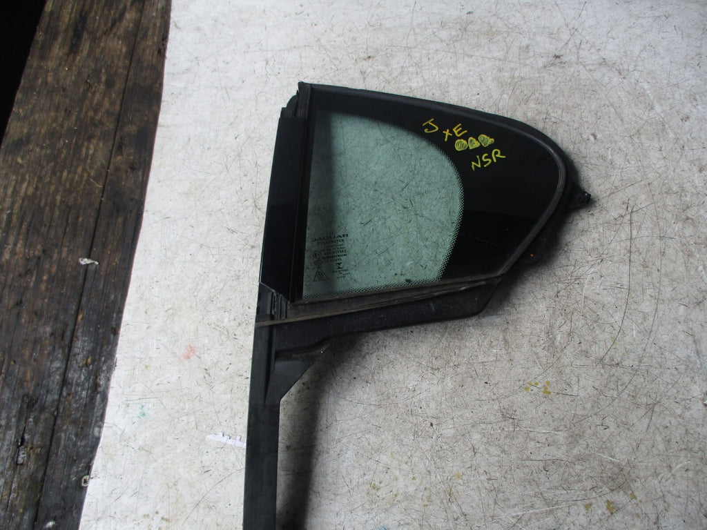 JAGUAR XE 2017 NSR PASSENGER SIDE REAR DOOR QUARTER WINDOW GLASS