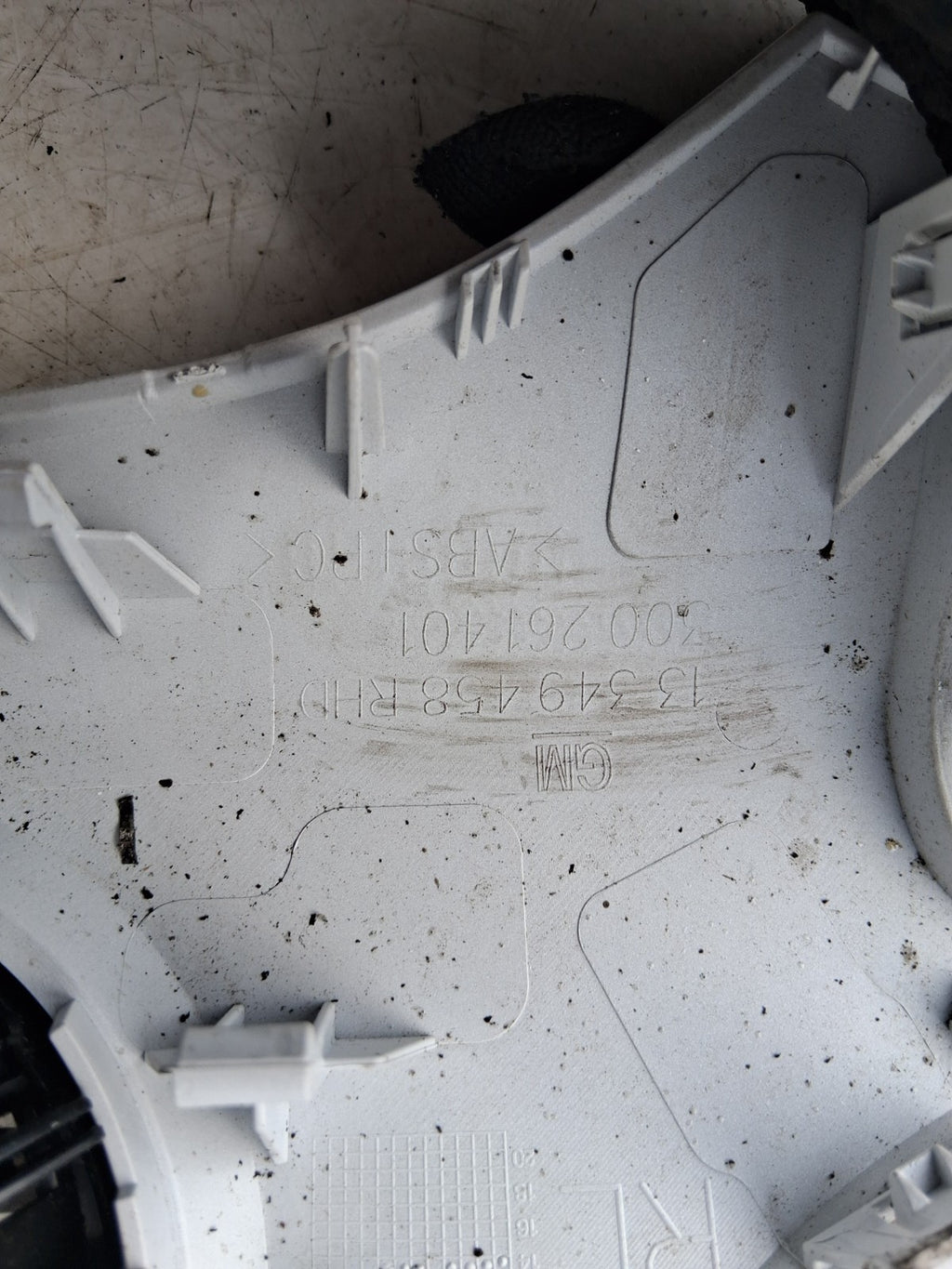 2015 VAUXHALL ADAM CENTRE CONSOLE DASHBOARD TRIM WITH AIR VENT WHITE 13349458RHD