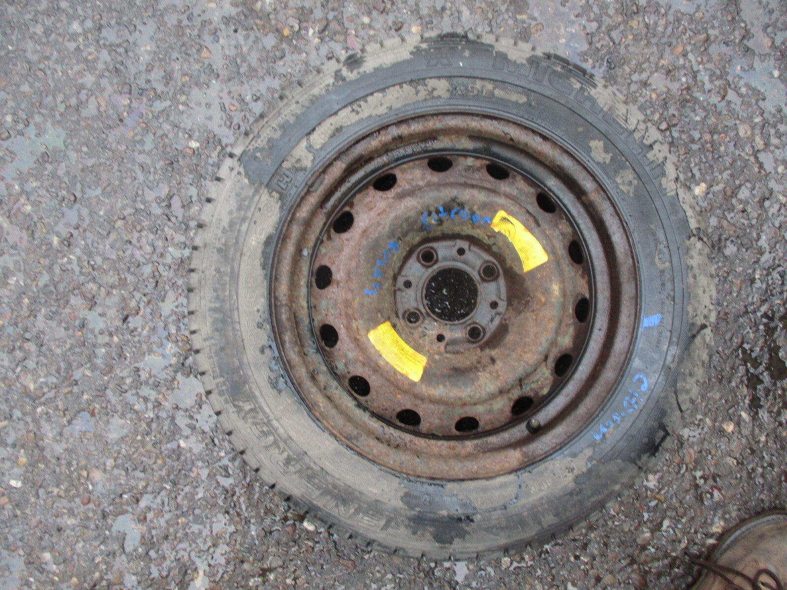 CITROEN MICHELIN 4 STUD 15 INCH STEEL WHEEL 185/65 R15