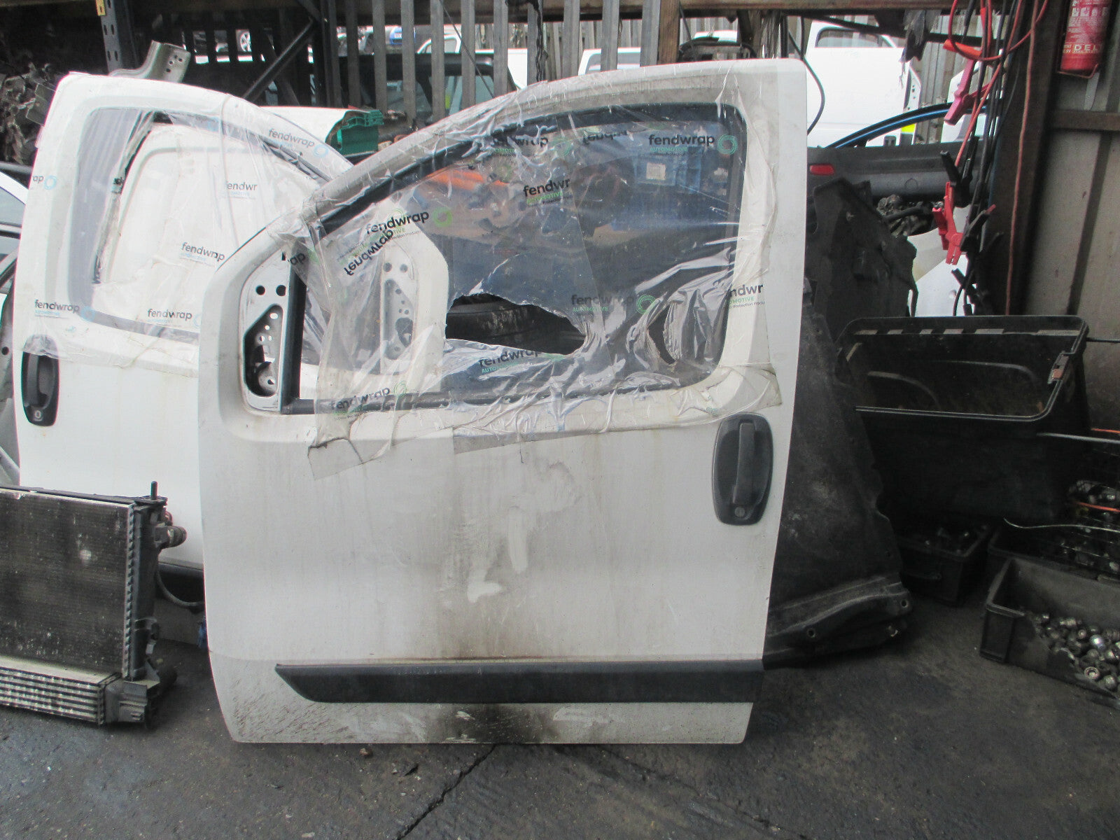 2015 PEUGEOT BIPPER NSF PASSENGER SIDE FRONT DOOR BARE WHITE