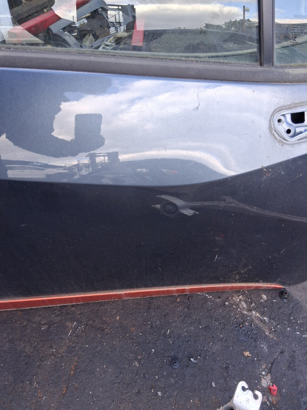 2018 NISSAN MICRA K14 OSF DRIVER SIDE FRONT COMPLETE DOOR GREY TITANIUM KPN