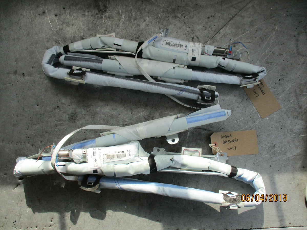 NISSAN QASHQAI J11 (MK2) OS NS DRIVER PASSENGER SIDE ROOF CURTAIN AIRBAGS