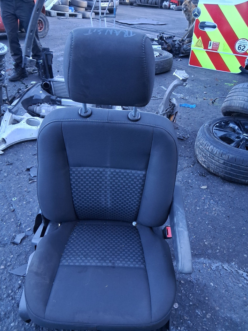 2023 FORD TRANSIT 350 MK8 OSF DRIVER SIDE FRONT RIGHT COMPLETE SEAT FABRIC