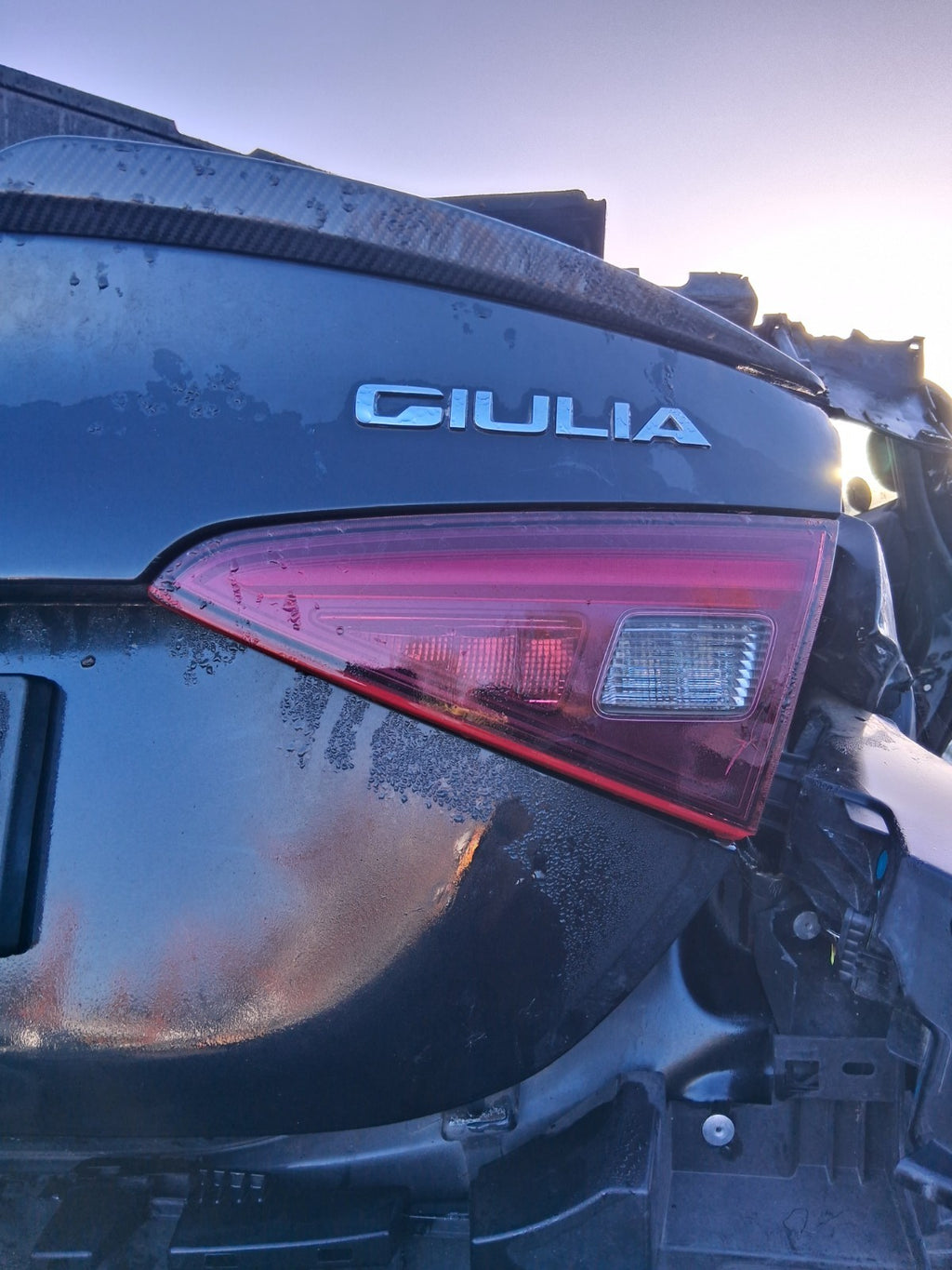 2018 ALFA ROMEO GIULIA QUADRIFOGLIO 952 OSR DRIVER SIDE REAR INNER TAIL LIGHT