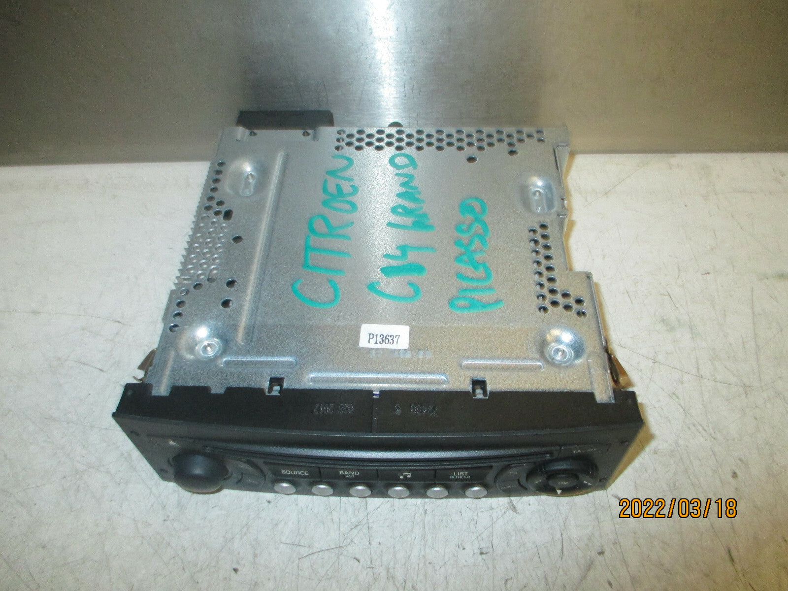 CITROEN C4 GRAND PICASSO 2013 RADIO CD STEREO UNIT PANEL 98032855xt