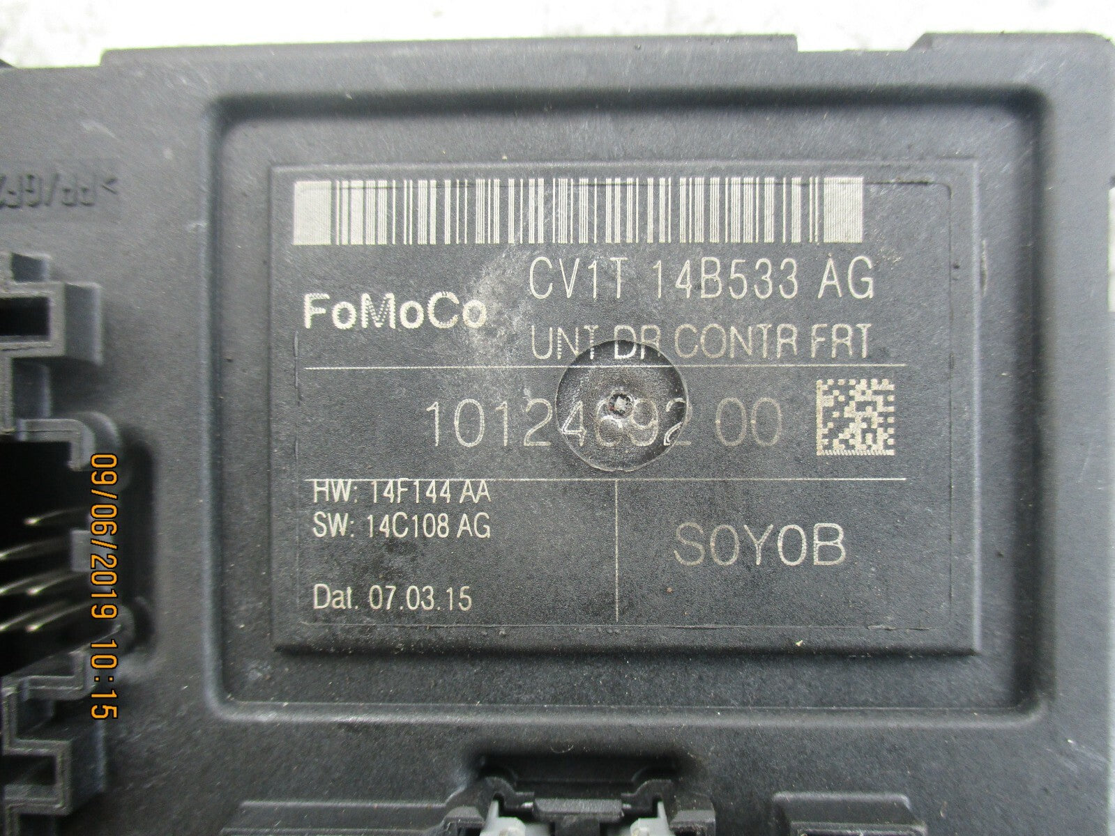 FORD FIESTA MK7 NS PASSENGER SIDE DOOR CONTROL MODULE CV1T14B533AG