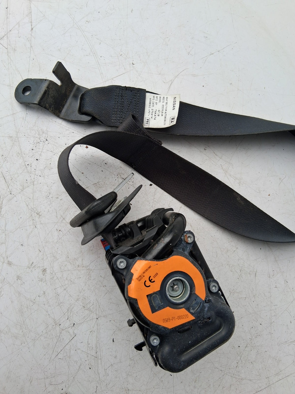 NISSAN QASHQAI MK2 2014 OSF OFF DRIVER RIGHT FRONT SEAT BELT 0589P1000220