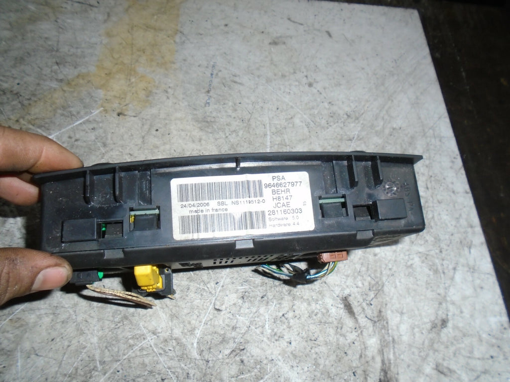 PEUGEOT 307 2006 HEATER AC CLIMATE CONTROL SWITCH PANEL 9646627977