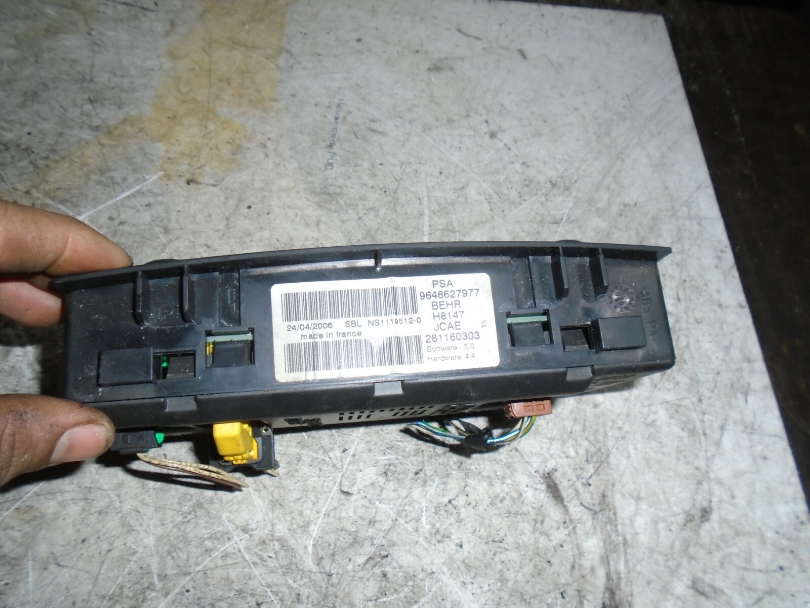 PEUGEOT 307 2006 HEATER AC CLIMATE CONTROL SWITCH PANEL 9646627977