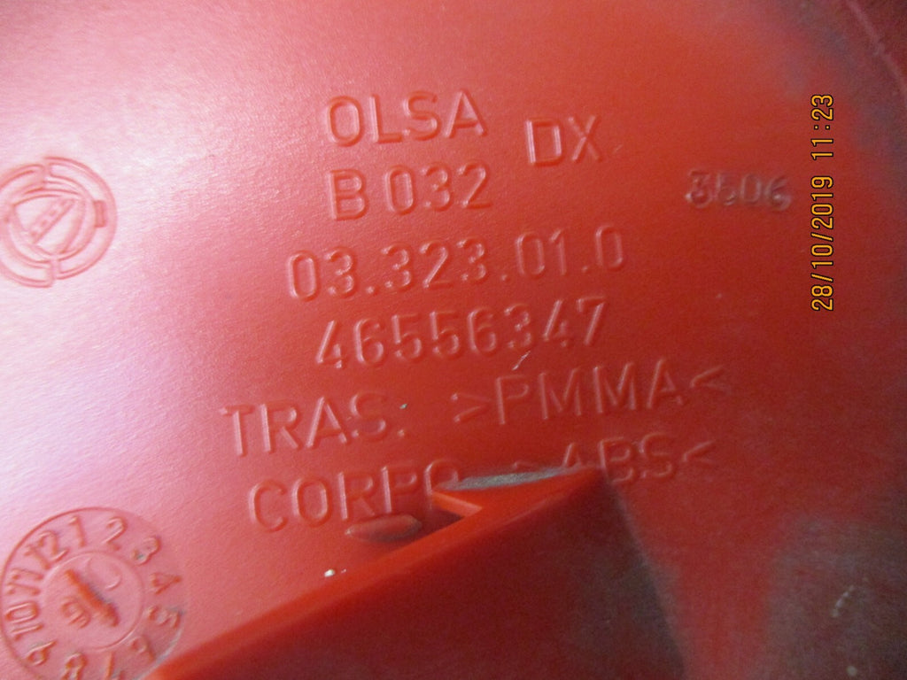 ALFA ROMEO 147 2006 OS DRIVER OFF SIDE REAR OUTER BRAKE TAIL LIGHT 46556347