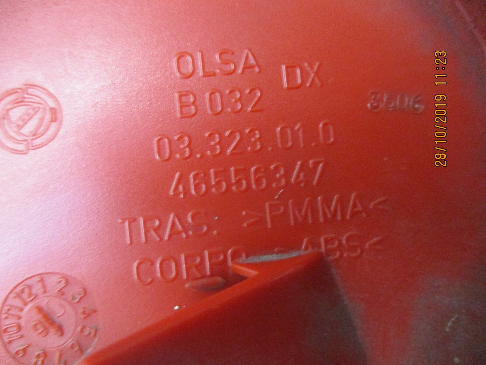 ALFA ROMEO 147 2006 OS DRIVER OFF SIDE REAR OUTER BRAKE TAIL LIGHT 46556347